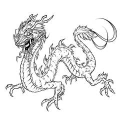 Раскраска: дракон (Персонажи) #148359 - Бесплатные раскраски для печати