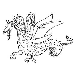 Раскраска: дракон (Персонажи) #148360 - Бесплатные раскраски для печати