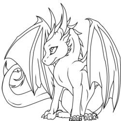 Раскраска: дракон (Персонажи) #148380 - Бесплатные раскраски для печати