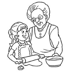 Раскраска: дедушка и бабушка (Персонажи) #150627 - Бесплатные раскраски для печати