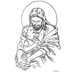 Раскраска: Иисус (Персонажи) #98971 - Бесплатные раскраски для печати