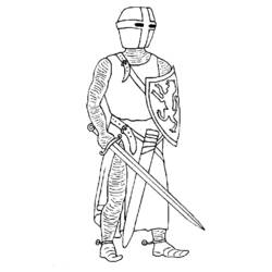 Раскраска: рыцарь (Персонажи) #86892 - Бесплатные раскраски для печати