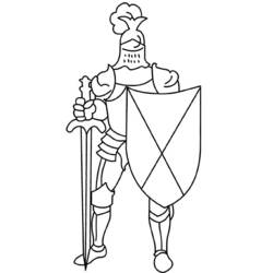 Раскраска: рыцарь (Персонажи) #86896 - Бесплатные раскраски для печати