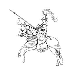 Раскраска: рыцарь (Персонажи) #86898 - Бесплатные раскраски для печати