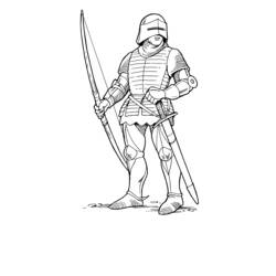 Раскраска: рыцарь (Персонажи) #86930 - Бесплатные раскраски для печати