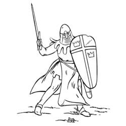 Раскраска: рыцарь (Персонажи) #86937 - Бесплатные раскраски для печати