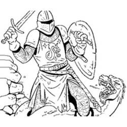Раскраска: рыцарь (Персонажи) #86952 - Бесплатные раскраски для печати