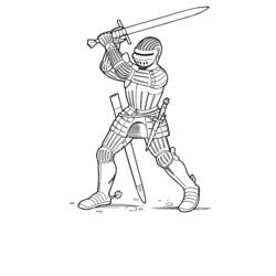 Раскраска: рыцарь (Персонажи) #86960 - Бесплатные раскраски для печати