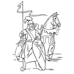 Раскраска: рыцарь (Персонажи) #87026 - Бесплатные раскраски для печати