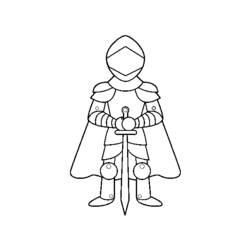 Раскраска: рыцарь (Персонажи) #87036 - Бесплатные раскраски для печати
