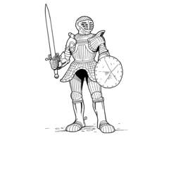 Раскраска: рыцарь (Персонажи) #87097 - Бесплатные раскраски для печати