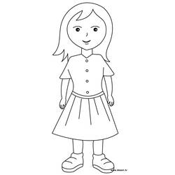 Раскраски: маленькая девочка - Бесплатные раскраски для печати