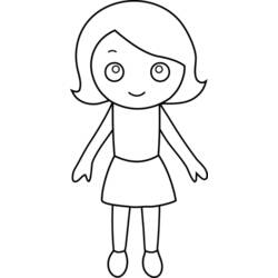 Раскраска: маленькая девочка (Персонажи) #96517 - Бесплатные раскраски для печати