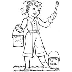 Раскраска: маленькая девочка (Персонажи) #96563 - Бесплатные раскраски для печати