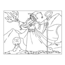 Раскраска: волшебник (Персонажи) #100710 - Бесплатные раскраски для печати