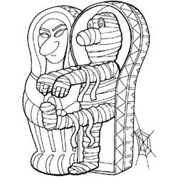 Раскраска: мумия (Персонажи) #147706 - Бесплатные раскраски для печати