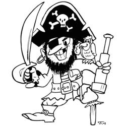 Раскраска: пират (Персонажи) #105073 - Бесплатные раскраски для печати