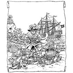Раскраска: пират (Персонажи) #105115 - Бесплатные раскраски для печати