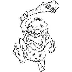 Раскраска: Доисторический человек (Персонажи) #150164 - Бесплатные раскраски для печати