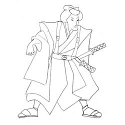Раскраска: самурай (Персонажи) #107270 - Бесплатные раскраски для печати