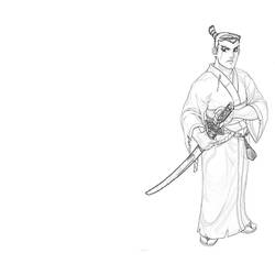 Раскраска: самурай (Персонажи) #107298 - Бесплатные раскраски для печати