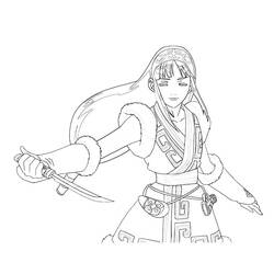 Раскраска: самурай (Персонажи) #107325 - Бесплатные раскраски для печати