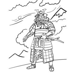 Раскраска: самурай (Персонажи) #107333 - Бесплатные раскраски для печати