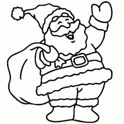 Раскраски: Дед мороз - Бесплатные раскраски для печати