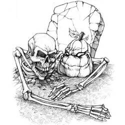 Раскраска: скелет (Персонажи) #147421 - Бесплатные раскраски для печати