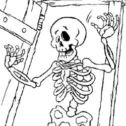 Раскраска: скелет (Персонажи) #147422 - Бесплатные раскраски для печати