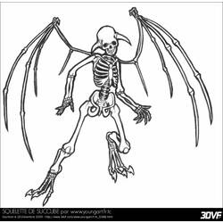 Раскраска: скелет (Персонажи) #147426 - Бесплатные раскраски для печати