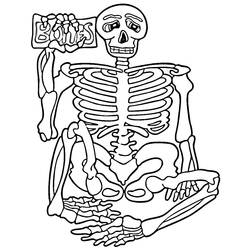 Раскраска: скелет (Персонажи) #147433 - Бесплатные раскраски для печати