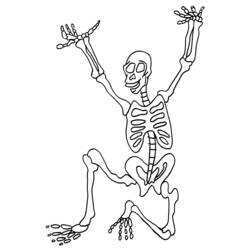 Раскраска: скелет (Персонажи) #147439 - Бесплатные раскраски для печати