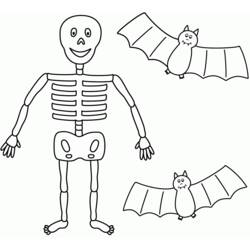 Раскраска: скелет (Персонажи) #147440 - Бесплатные раскраски для печати