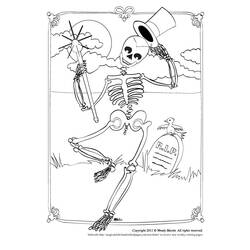 Раскраска: скелет (Персонажи) #147488 - Бесплатные раскраски для печати