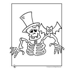 Раскраска: скелет (Персонажи) #147496 - Бесплатные раскраски для печати