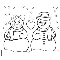 Раскраска: снеговик (Персонажи) #89154 - Бесплатные раскраски для печати