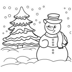 Раскраска: снеговик (Персонажи) #89164 - Бесплатные раскраски для печати