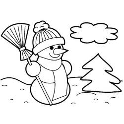 Раскраска: снеговик (Персонажи) #89204 - Бесплатные раскраски для печати