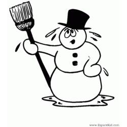 Раскраска: снеговик (Персонажи) #89229 - Бесплатные раскраски для печати