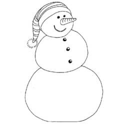 Раскраска: снеговик (Персонажи) #89254 - Бесплатные раскраски для печати