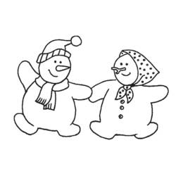Раскраска: снеговик (Персонажи) #89293 - Бесплатные раскраски для печати