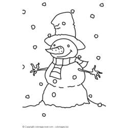 Раскраска: снеговик (Персонажи) #89346 - Бесплатные раскраски для печати