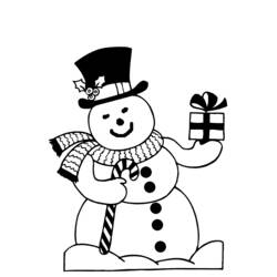 Раскраска: снеговик (Персонажи) #89353 - Бесплатные раскраски для печати