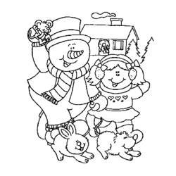 Раскраска: снеговик (Персонажи) #89368 - Бесплатные раскраски для печати