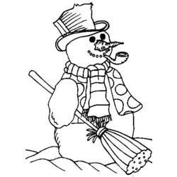 Раскраска: снеговик (Персонажи) #89394 - Бесплатные раскраски для печати