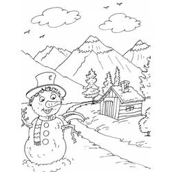 Раскраска: снеговик (Персонажи) #89471 - Бесплатные раскраски для печати