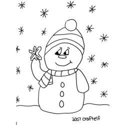 Раскраска: снеговик (Персонажи) #89479 - Бесплатные раскраски для печати