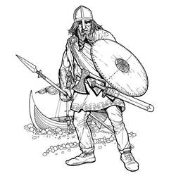 Раскраска: викинг (Персонажи) #149340 - Бесплатные раскраски для печати