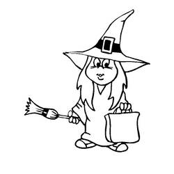 Раскраска: ведьма (Персонажи) #108127 - Бесплатные раскраски для печати